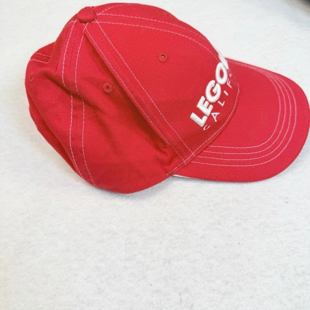LEGOLAND California Red Souvenir Hat Adjustable Strap Back Baseball Cap OSFM